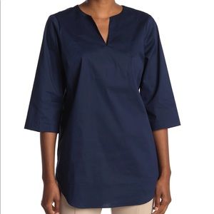 Split Neck Tunic Top ISAAC MIZRAHI NEW YORK